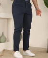 Erkek Casual Slim Fit Cord Desenli Kumaş Pantolon