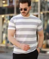 Erkek çift Renk Pamuklu örme Kumaş Kısa Kollu T-shirt