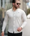 Erkek çıtçıt Düğmeli Dikiş Detaylı Uzun Kollu Gömlek