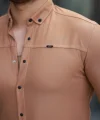 Erkek çıtçıt Düğmeli Dikiş Detaylı Uzun Kollu Gömlek