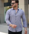 Erkek çizgili Uzun Kollu Gömlek