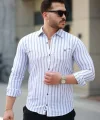 Erkek çizgili Uzun Kollu Gömlek