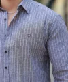 Erkek çizgili Uzun Kollu Gömlek