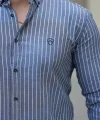 Erkek çizgili Uzun Kollu Gömlek