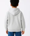 Erkek Çocuk Kapüşonlu Kanguru Çepli Tam Fermuarlı Hırka SweatShirt - Gri