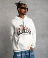 Erkek DANKES Baskılı Kapüşonlu Sweat - Beyaz