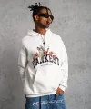 Erkek DANKES Baskılı Kapüşonlu Sweat - Beyaz