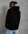 Erkek DANKES Baskılı Kapüşonlu Sweat - Siyah