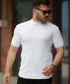Erkek Desen Dokulu Kısa Kollu Tişört