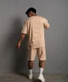 Erkek Dijital Baskılı İkili Şortlu Takım - Bej