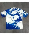 Erkek Dijital Sırt Baskılı Oversize T-shirt - Beyaz