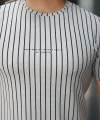 Erkek Dikey çizgili Ottoman Kumaş Kısa Kollu Tişört