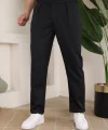 Erkek Duble Paça Yandan Tokalı Cord Desenli Pantolon