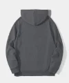 Erkek Düz Kapüşonlu Sweat - Füme