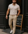 Erkek Düz Kesim Bilek Boy Kumaş Pantolon