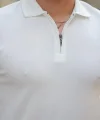 Erkek Fermuarlı Yakalı Kısa Kollu Tshirt