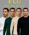 Erkek Fitilli Triko Kazak 4’lü Set – Beyaz, Haki, Bej, Siyah  Kalın Dokuma Pamuklu Regular Fit Bisiklet Yaka Uzun Kollu Kışlık Ve Baharlık Rahat Triko Kombini