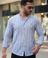 Erkek Hakim Yaka çok Renkli Gömlek