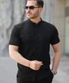 Erkek Hakim Yaka Kısa Kollu Gömlek