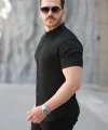 Erkek Hakim Yaka Kısa Kollu Gömlek