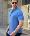 Erkek Hakim Yaka Kısa Kollu Gömlek