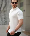Erkek Hakim Yaka Kısa Kollu Gömlek