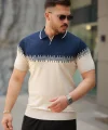Erkek Hemşire Yaka çift Renk Kısa Kollu Tişört
