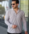 Erkek Kadife Dokulu Uzun Kollu Gömlek