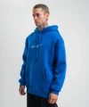 Erkek Kapşonlu Double Oversize Dijital Patchli SweatShirt - Mavi