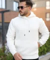 Erkek Kapüşonlu Üç İplik Şardonlu Hoodie