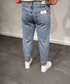 Erkek Kar Yıkamalı Buz Mavi Mom Jean