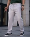 Erkek Keten Cepli Çıma Dikişli jogger Buggy Pantalon Rahat kalıp - Gri