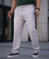 Erkek Keten Cepli Çıma Dikişli Jogger Buggy Pantalon Rahat Kalıp - Gri