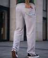 Erkek Keten Cepli Çıma Dikişli jogger Buggy Pantalon Rahat kalıp - Gri
