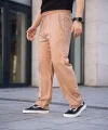Erkek Keten Cepli Çıma Dikişli Jogger Buggy Pantalon Rahat Kalıp - Kahverengi