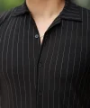 Erkek Kısa Kollu çizgili Gömlek
