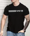 Erkek Kısa Kollu Nasa Baskı Basic Erkek T-shirt