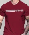 Erkek Kısa Kollu Nasa Baskı Basic Erkek T-shirt