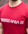 Erkek Kısa Kollu Nasa Baskı Basic Erkek T-shirt