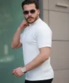 Erkek Kısa Kollu örgü Kumaş Bisiklet Yaka T-shirt