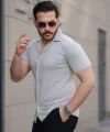 Erkek Kısa Kollu örme Kumaş Pamuklu Gömlek