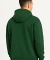 Erkek Ovarsize Kapüşonlu Swetshirt Kanguru Çepli Cıtcıtlı 3 Iplik Şardonlu Hoodie - Haki