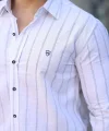 Erkek Pamuklu Çizgi Desenli Gömlek