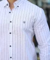 Erkek Pamuklu Çizgi Desenli Gömlek