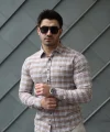 Erkek Pamuklu Keten Kumaş Gömlek
