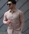 Erkek Pamuklu Keten Kumaş Gömlek