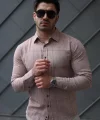 Erkek Pamuklu Keten Kumaş Gömlek