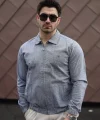 Erkek Pamuklu Keten Kumaş Gömlek