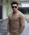 Erkek Pamuklu Keten Kumaş Hakim Yaka Gömlek