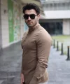 Erkek Pamuklu Keten Kumaş Hakim Yaka Gömlek
